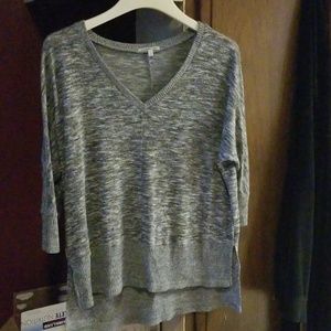 Grey Hi Low v neck Sweater